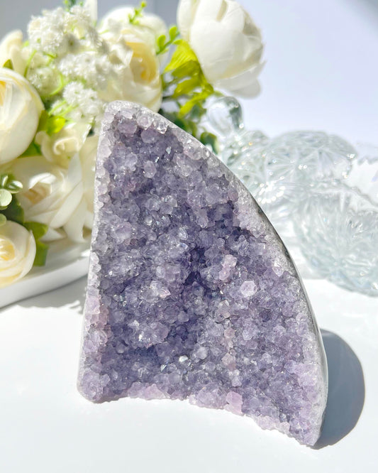 Natural Brazilian lavender amethyst cluster ornaments