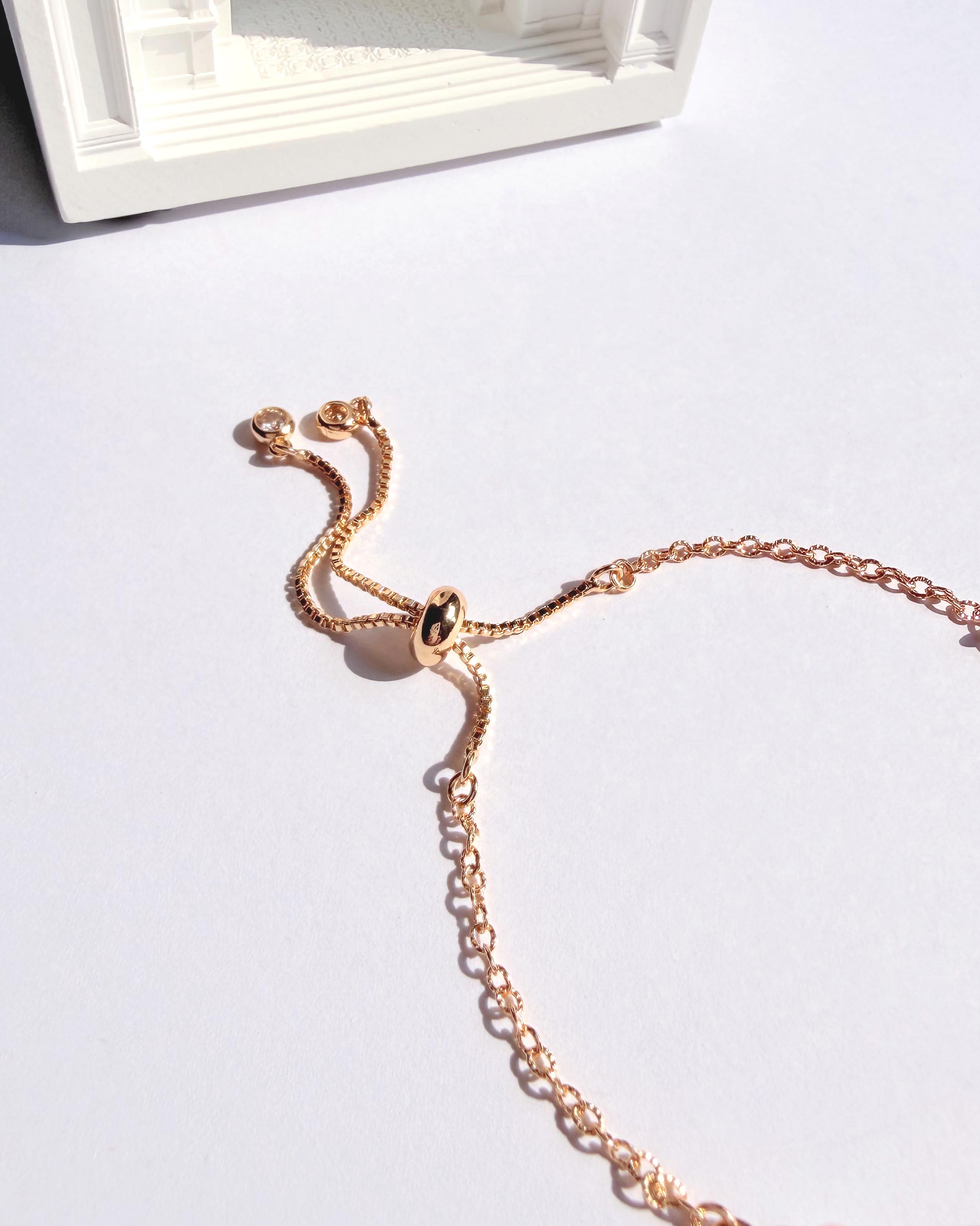 金太陽石金髮晶天然淡水珍珠14K包金手鍊