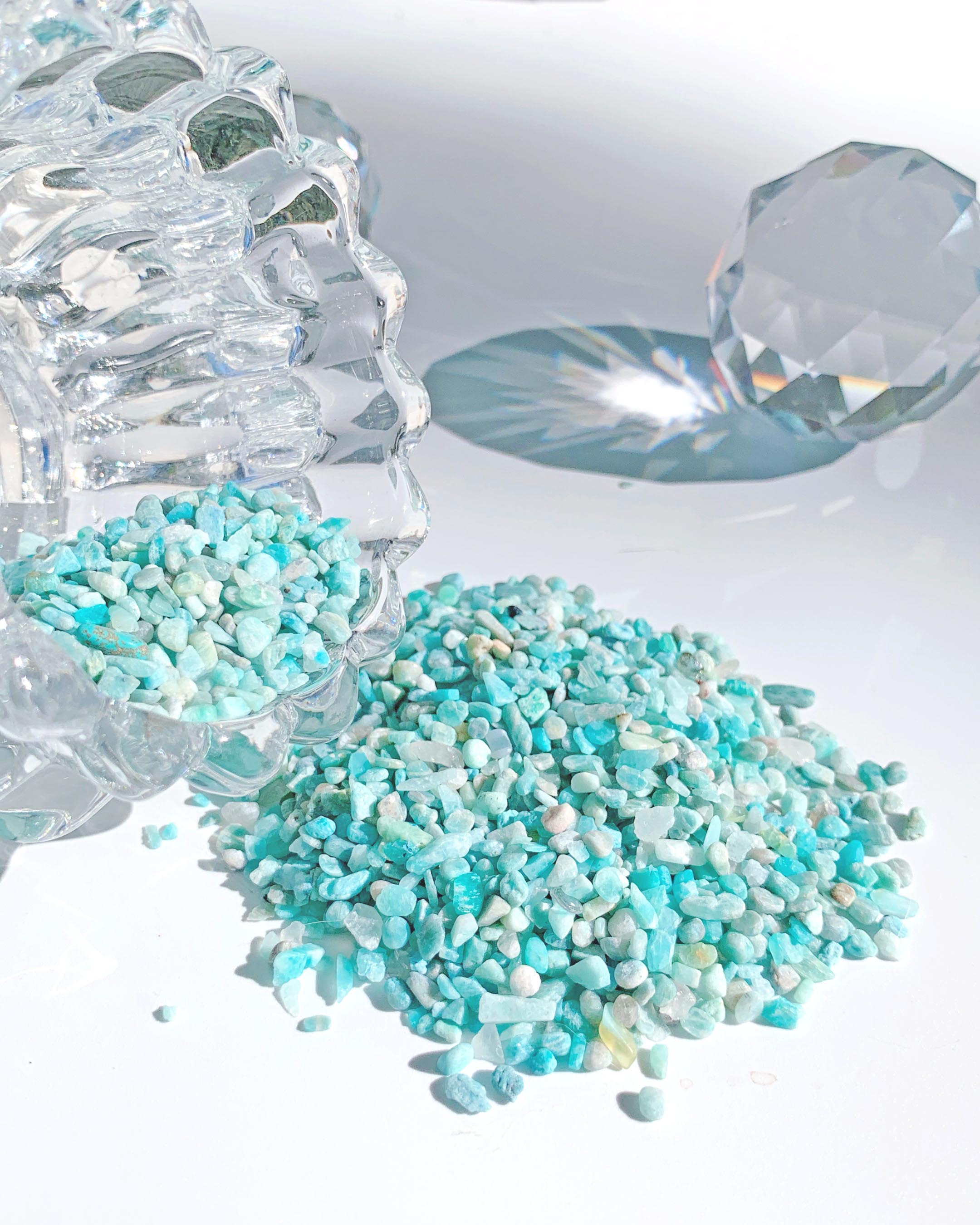 消磁天然水晶碎石 白水晶 黃水晶 紫水晶 粉晶 石榴石 磷灰石