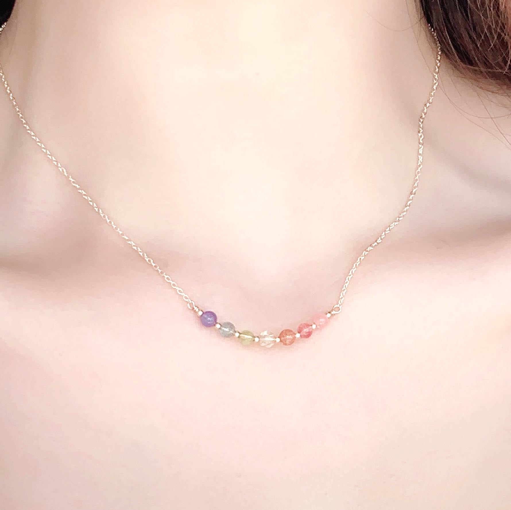 Over the Rainbow 14k gold-filled smile necklace