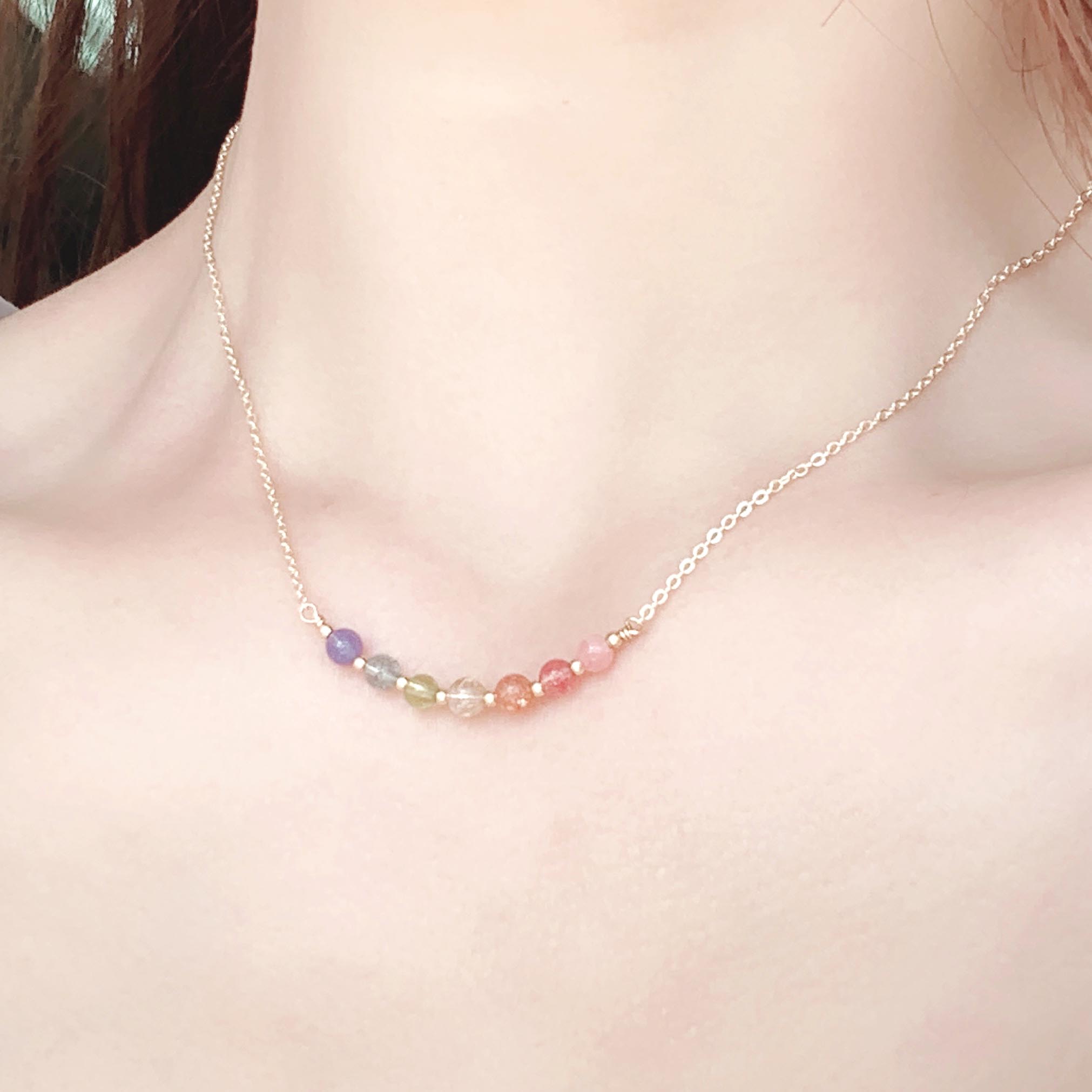 Over the Rainbow 14k gold-filled smile necklace