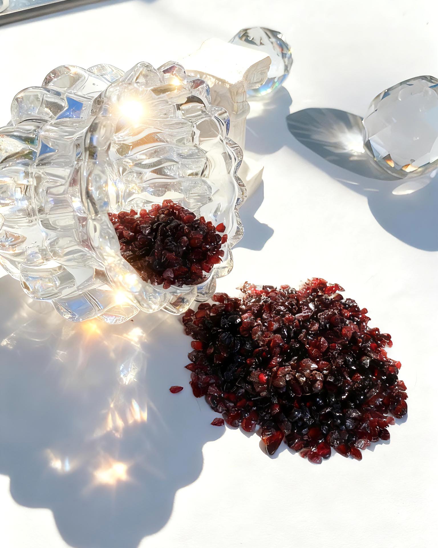 消磁天然水晶碎石 白水晶 黃水晶 紫水晶 粉晶 石榴石 磷灰石